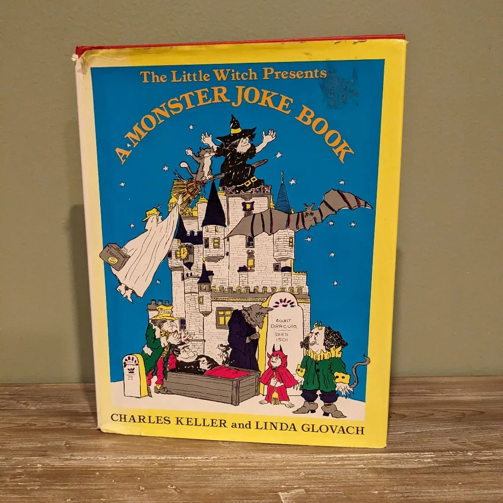 The Little Witch Presents A Monster Joke Book - Hard Cover - Vintage 1976
